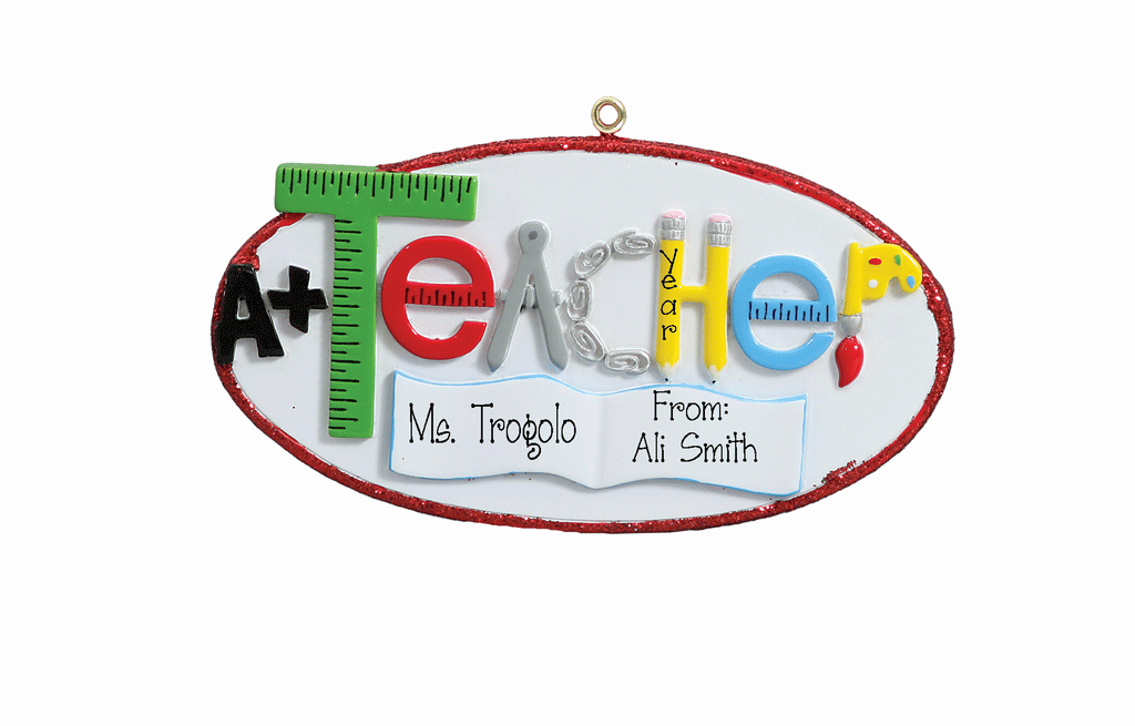 A+ Teacher Personalized Ornament