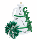Green Cheer Megaphone My Personalized Ornaments