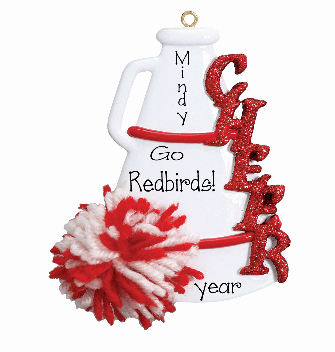 Christmas Ornament Girl Cheerleader Blue/ Cheer/ Pom Pom/ Kids/ Child/ –  Too Stinkin' Cute