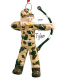 BOW HUNTER DRESSED IN CAMO ORNAMENT / MY PERSONALIZED ORNAMENTS