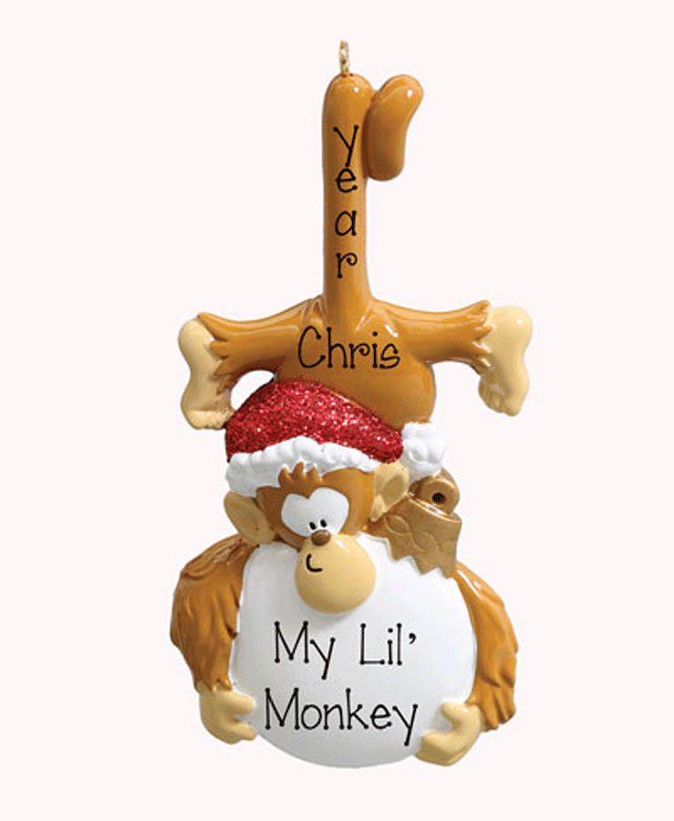 Hanging Monkey-Personalized Ornament