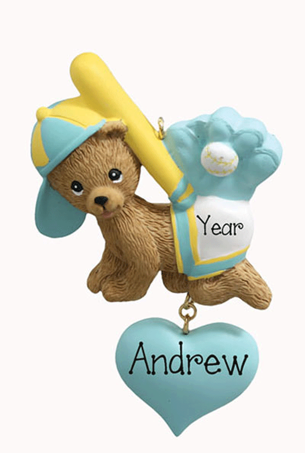 BABY BOY BASEBALL - Personalized Ornament