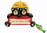 BLACK BEAR FISHING COUPLE / MY PERSONALIZED ORNAMENT