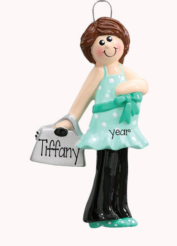 EXPECTING MOM w/ Purse - Personalized Christmas Ornament