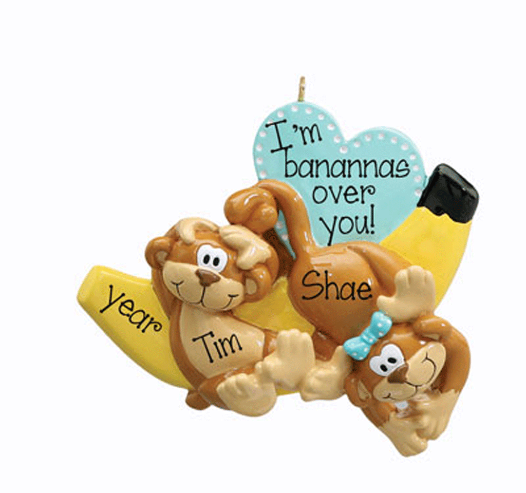 Monkey Couple-Personalized Ornament