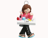 BRUNETTE MANICURIST ORNAMENT / MY PERSONALIZED ORNAMENTS