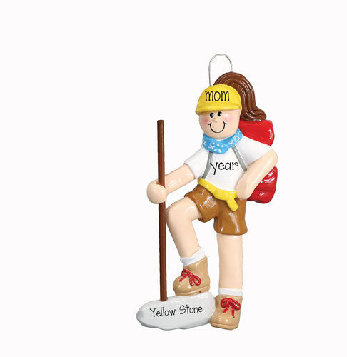 Female HIKER (Mom)~Personalized Ornament