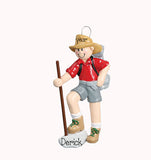 MALE HIKING ORNAMENT / MY PERSONALIZED ORNAMENTS
