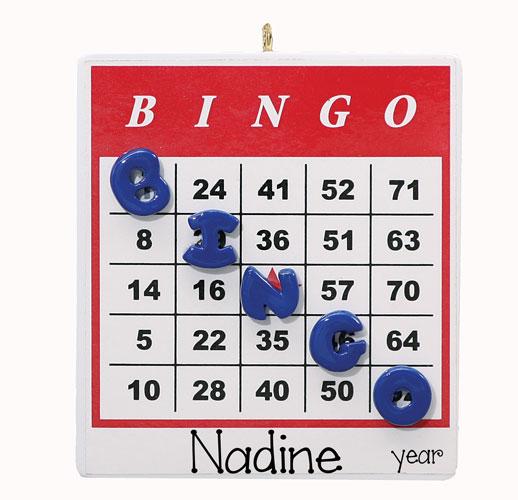 BINGO CARD ORNAMENT