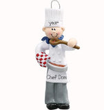 MALE CHEF OR COOKING ORNAMENT / MY PERSONALIZED ORNAMENTS