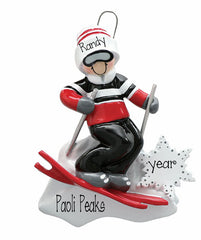 SNOW SKIING ORNAMENT FOR HIM/ MY PERSONALIZED ORNAMENTS