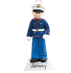 MARINE CHRISTMAS MALE ORNAMENT/MY PERSONALIZED ORNAMENT