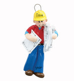 CONSTRUCTION MAN, ARCHITECTURE,  MY PERSONALIZED ORNAMENT