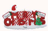 Red Glittered Merry Christmas Ornament my personalized ornaments