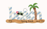 Blue Striped Beach My Personalized Ornaments