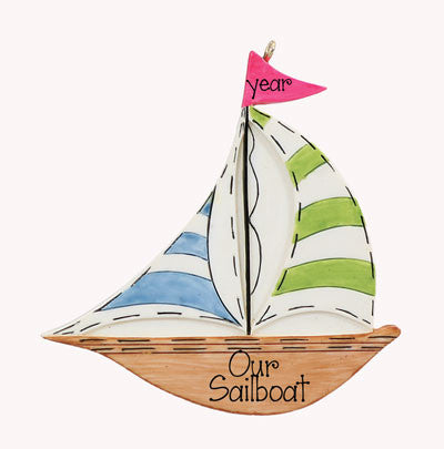 Sailboat-Personalized Christmas Ornament