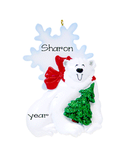 Sweet Polar Bear Ornament, My Personalized Ornaments