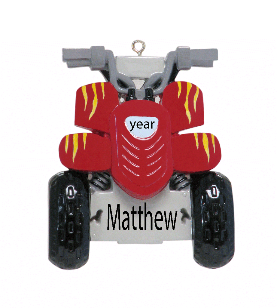 ATV "4 Wheeler" Personalized Christmas  Ornament