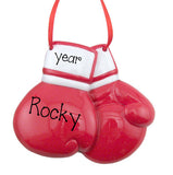 RED BOXING GLOVES ORNAMENT / MY PERSONALIZED ORNAMENTS