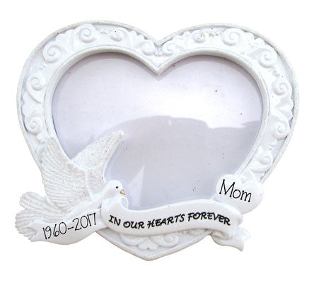 In our hearts forever Memorial - Photo Frame Ornament