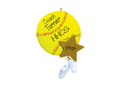 SOFTBALL COACH ORNAMENT / MY PERSONALIZED ORNAMENTS