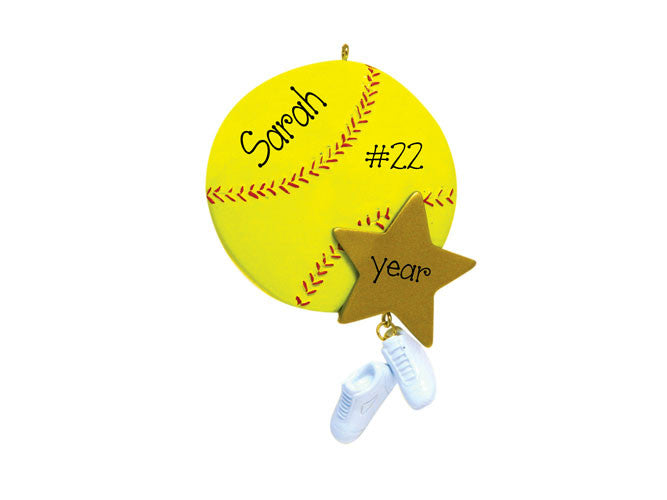 SOFTBALL~Personalized Christmas Ornament