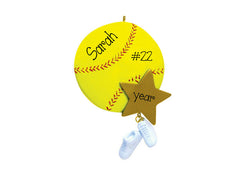 SOFTBALL ORNAMENT / MY PERSONALIZED ORNAMENTS