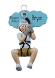 MALE ZIP LINE ORNAMENT / MY PERSONALIZED ORNAMENTS