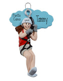 FEMALE ZIP LINE ORNAMENT / MY PERSONALIZED ORNAMENTS