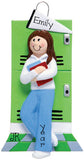 GIRL GREEN HIGH SCHOOL/JR HIGH SCHOOL LOCKER ORNAMENT / MY PERSONALIZED ORNAMENTS