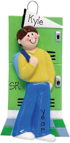 MALE STUDENT SCHOOL LOCKER - Ornament