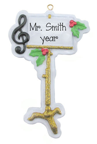 Music Stand / Band Teacher -Personalized christmas Ornament