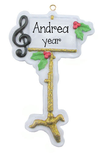 Music Stand / Band - Personalized Christmas Ornament