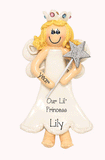Princess Angel with Crown Ornament - My Personalized Ornaments