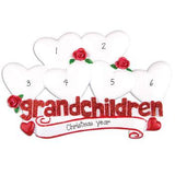 Six Grandchildren with Red Glitter~Personalized Table Topper