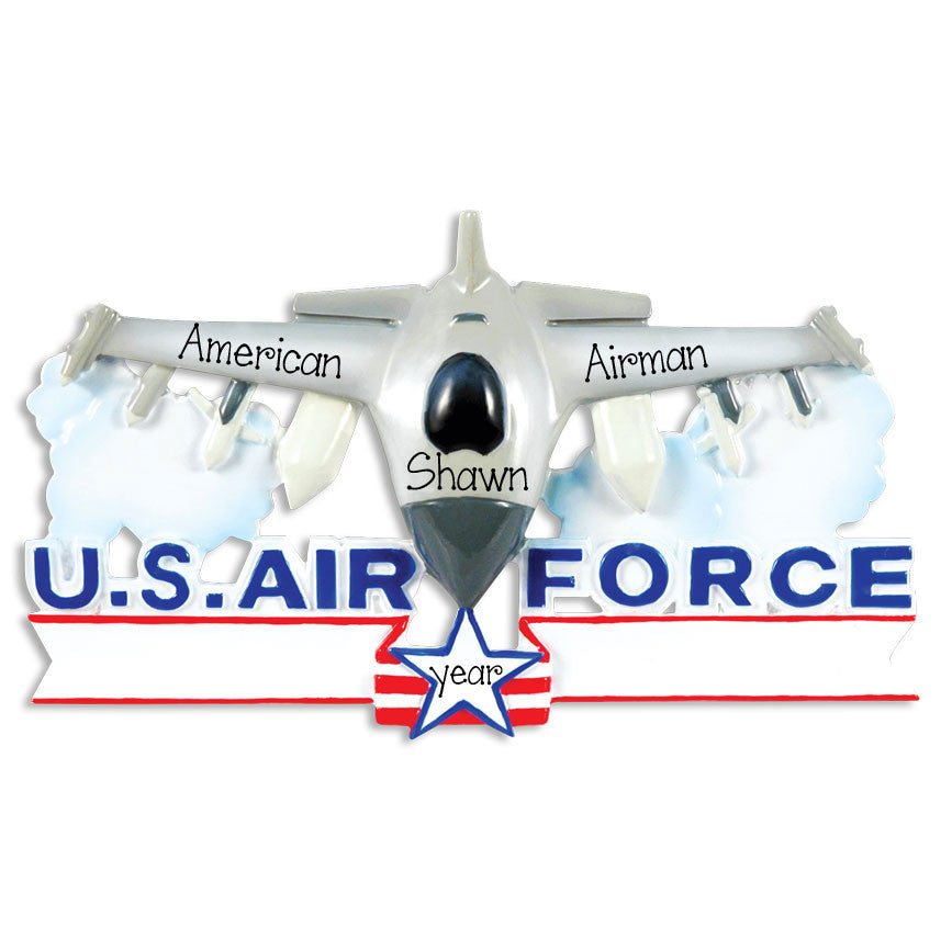 U.S. Air Force Airplane ~ Personalized christmas Ornament