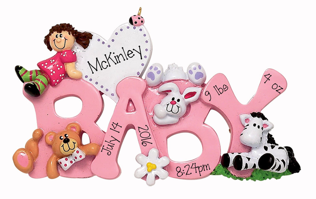 Baby Girl - Personalized Christmas Ornament