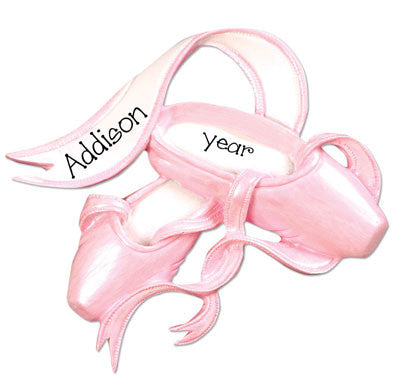 Pink Ballet Shoes - Personalized Ornaments