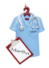 BLUE SCRUBS-Personalized Christmas Ornament - My Personalized Ornaments