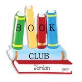 book club, reading, personalized ornaments