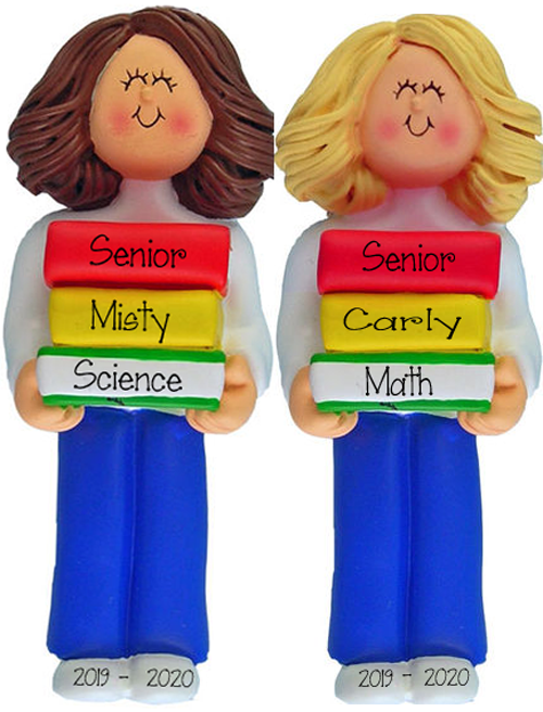 Female High School Student~Personalized Christmas Ornament