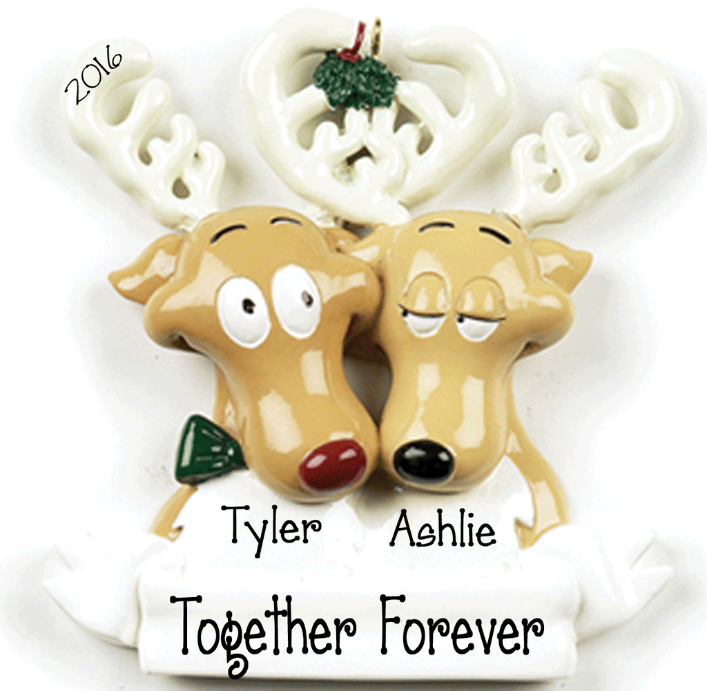 Reindeer Couple-Personalized Ornament