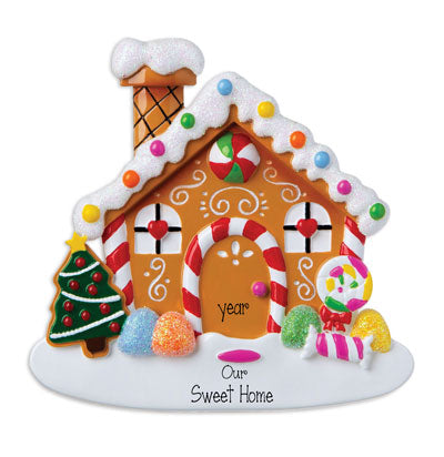 Gingerbread House~Personalized Christmas Ornament