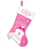 BABY GIRL 1ST CHRISTMAS cloth stocking/ personalized christmas stocking