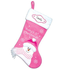 BABY GIRL 1ST CHRISTMAS cloth stocking/ personalized christmas stocking