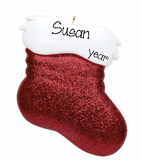 Red Glitter Boot Ornament, My Personalized Ornaments