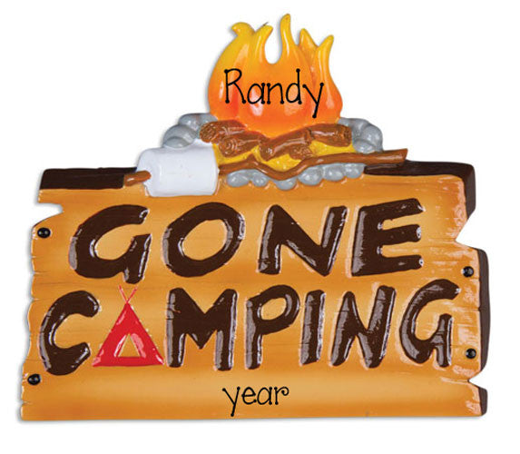 Gone Camping-Personalized Christmas Ornament