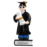 male Graduate ~ Personalized Christmas Ornament