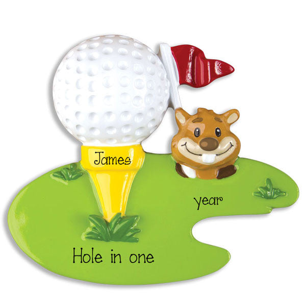Golf on the Green, Personalized Christmas Ornament