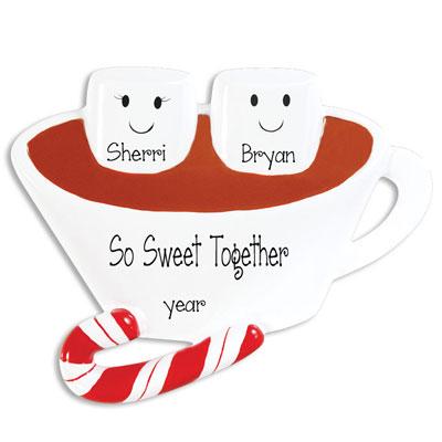 Couples Hot Chocolate with Marshmallows~Personalized Table Top Decor`